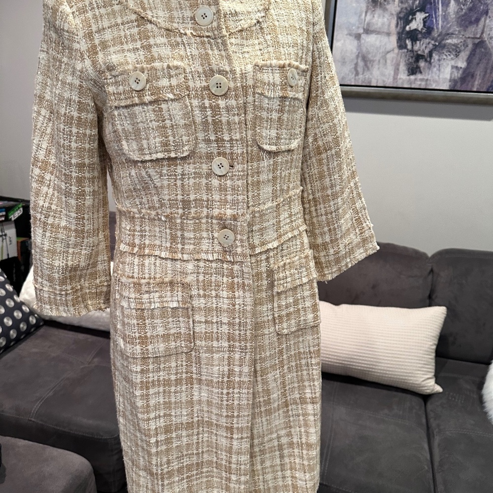 Talbots Petite Tweed Long Jacket